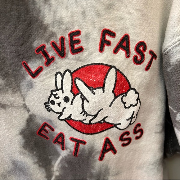 ALF tie dye live fast eat Ass hoodie size medium - Picture 2 of 12